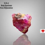 5.15 ct Afghan Ruby Gemstone: Pigeon Blood Red Crystal