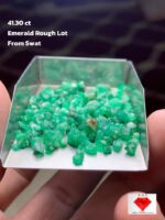 Spotlight on a 41.30ct Rough Emerald Lot from Swat