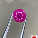 Balanced Brilliance: 0.90 ct Faceted Afghan Ruby (4.95 × 5.20 × 3.80 mm)