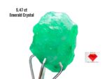 Refined 5.47 ct Swat Emerald Crystal: A Natural Green Treasure
