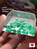 15.00 ct Swat Emerald Rough Lot – Tiny Gems, Big Character