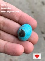 27.30ct Afghan Turquoise Cabochon: A Stone of Grace and Presence