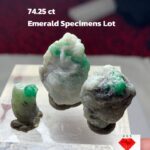 74.25ct Swat Emerald Crystal Specimens: Natural Mineral Collection