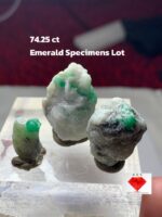 74.25ct Swat Emerald Crystal Specimens: Natural Mineral Collection