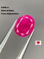 Faceted Afghan Ruby Gemstone: 0.695ct Vivid Red, Natural Charm