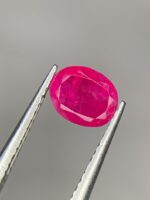 Faceted Afghan Ruby Gemstone: 0.695ct Vivid Red, Natural Charm - Image 2