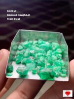 A Rare and Majestic Swat Valley Emerald Rough Lot – 52.20 Carats
