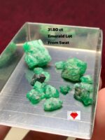31.80ct Swat Emerald Rough Lot – Exceptional Volume & Vibrancy