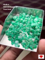 53.40 Carat Swat Emerald Rough Lot: Slim Crystals Designed for Precision Cutting