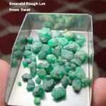 Striking 49.45ct Swat Emerald Rough Lot