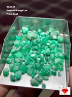 Compact Depth: 43.50 ct Emerald Rough Lot from Swat Valley
