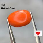4ct Natural Coral Gemstone: Jewelry Making Stone (12.67mm)