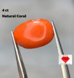 4ct Natural Coral Gemstone: Jewelry Making Stone (12.67mm)