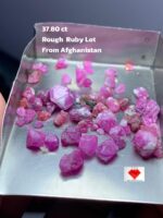 37.80ct Afghan Ruby Rough Lot – Natural Untreated Stones (10.58 × 8.22 × 7.12 mm)