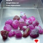 43.45ct Afghan Ruby Rough Lot – Natural Untreated Gemstones (8.89 × 8.43 × 4.65 mm)