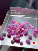 29.15ct Afghan Ruby Rough Lot – Natural Red Radiance from the Heart of the Mountains