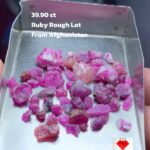 39.90ct Afghan Ruby Rough Lot – Vivid Red Crystals with Natural Beauty & Form