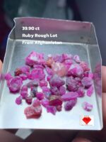 39.90ct Afghan Ruby Rough Lot – Vivid Red Crystals with Natural Beauty & Form
