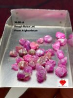 36.95ct Afghan Ruby Rough Lot: Raw Elegance in Every Facet