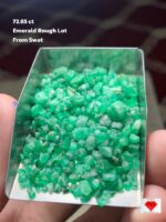 Raw Elegance: 72.65-Carat Emerald Rough Lot from Swat