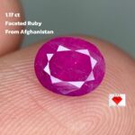 1.17ct Natural Afghan Ruby: Oval Elegance in Every Facet