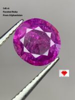 1.45ct Natural Afghan Ruby – Elegant Faceted Gemstone (6.79×6.34×3.63 mm)