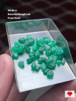 30.43 ct Swat Emerald Rough Lot – Compact Gems with Maximum Potential