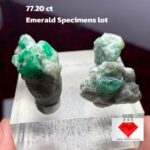 77.20ct Swat Emerald Specimen Lot – Natural Uncut Crystals (28x15x12mm Avg.)