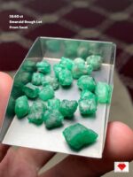 58.60 Ct Swat Emerald Rough Lot – Natural Green Gems Straight from the Mines