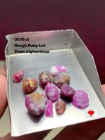 35.95ct Natural Ruby Rough Lot – Afghanistan | 11.45 x 10.38 x 7.02 mm
