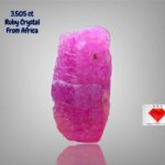 3.505 ct African Ruby Crystal (10.34 × 5.34 × 4.95 mm) – Natural Red Corundum in Raw Form