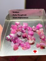 35.80ct Ruby Rough Lot from Afghanistan: Raw Beauty in Every Stone
