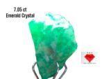 Natural Swat Emerald Crystal 7.05ct – 14×9×8mm – Untreated Vivid Green Rough Gemstone