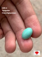 Sleek and Striking: 4.80 ct Afghan Turquoise Cabochon