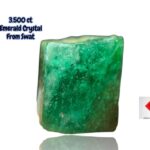3.500ct Swat Emerald Crystal – Natural Untreated Green Gem (7.87 x 7.46 x 6.46mm)