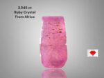 3.945ct African Ruby Crystal: Elegance in Natural Form