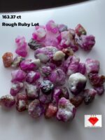 163.37ct Afghan Ruby Rough Lot (10x10x9mm) – Natural Beauty from the Heart of Afghanistan