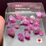 41.25 ct Afghan Ruby Crystal Lot – Natural Corundum Rich in Color & Energy