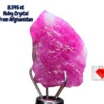 8.345ct Afghan Ruby Crystal – Natural Vivid Red Gemstone