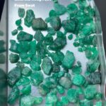 49.25ct Swat Emerald Rough Lot – Natural Green Crystals Avg. 10.07 x 6.61 x 4.37mm