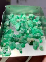 49.25ct Swat Emerald Rough Lot – Natural Green Crystals Avg. 10.07 x 6.61 x 4.37mm - Image 6