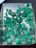 49.25ct Swat Emerald Rough Lot – Natural Green Crystals Avg. 10.07 x 6.61 x 4.37mm - Image 10