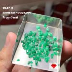 18.47 ct Swat Emerald Rough Lot – Untouched Green Treasures from the Heart of Pakistan