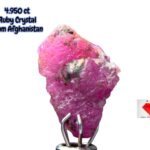 4.950ct Afghan Ruby Crystal – Natural Red Gemstone for Jewelry