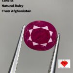 1.645 Ct Natural Oval Ruby – Vivid Red Gemstone, Afghanistan