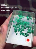 16.85ct  Swat Emerald Rough: Natural Brilliance in Its Purest Form