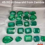 Beautiful 45.50 ct Emerald lot from Zambia