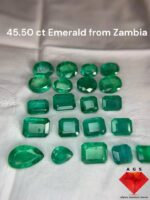 Beautiful 45.50 ct Emerald lot from Zambia