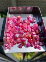 130 ct Afghan Ruby Rough Lot – Red Crystals with Natural Beauty & Form - Image 9