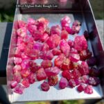 130 ct Afghan Ruby Rough Lot – Red Crystals with Natural Beauty & Form
